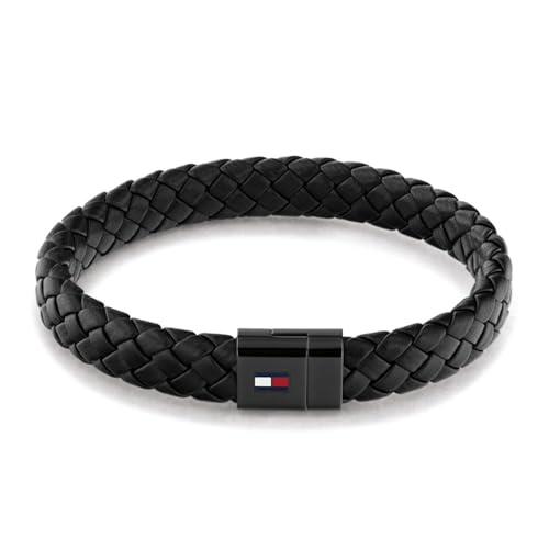 Tommy Hilfiger Men's Jewelry Round Braided Leather Bracelet