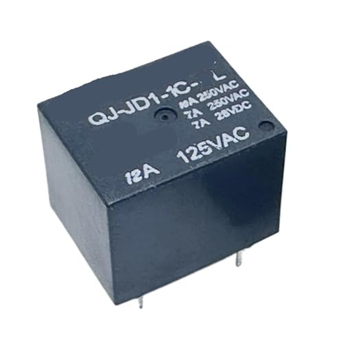 Relé de 5 pines QJ-JD1-1C-5L evita sobrecargas en placas con su soporte de 10A