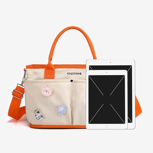 Bolso satchel cambiador de gran capacidad con compartimentos para biberones y guardería 7