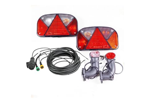 UNITRAILER Mantes Kit Éclairage Remorque - Feux Multipoint II - Gabarits Superpoint II - Faisceau Remorques 7m 13 Broches - Accessoire Complet et Résistant