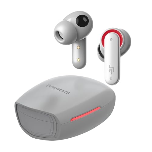 Image of CrossBeats Fury Max Gaming TWS in-Ear Buds |100hr Playtime Bluetooth Earphones | RGB Lights | BT v5.4 | 30ms Low Latency | 360 Spatial Audio | 3D Sound Stage | 6 mics AI ENC | Dual EQ Modes(Grey)