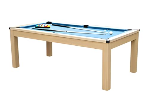 Vente-unique-Multifunktionstisch Billard & Tischtennis - 213 x 112 x 81,5 cm - Blau - Balthazar