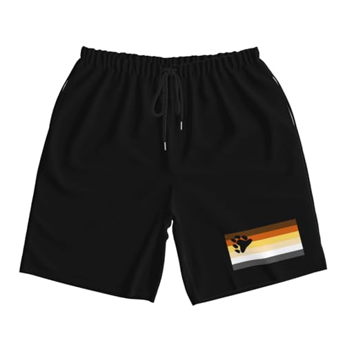 Gay Bear Pride Flag Mens Swim Trunks Quick Dry Board Shorts 7