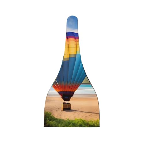 Newborn Baby Hat, Hawaii Hot Air Balloon Print Soft Top Knot Beanie Cap, Cute Baby Headwear for 0-6 Months Black2