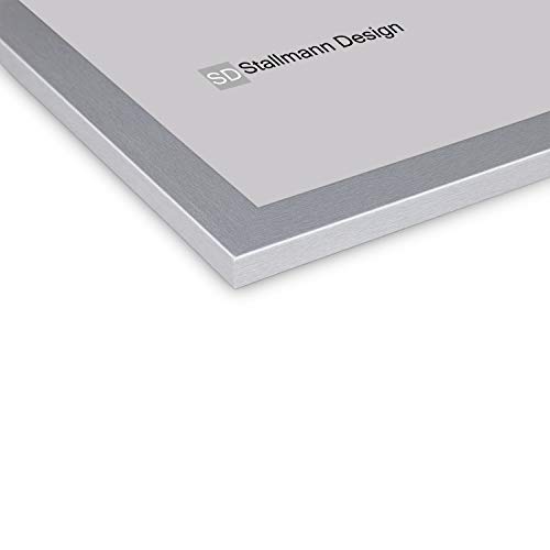 Stallmann Design Bilderrahmen New Modern 60x60 cm silber Rahmen fuer Dina 4 und 60 andere Formate Fotorahmen… – Bild 3