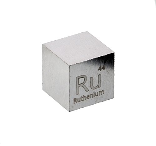Ruthenium Metal 10mm Density Cube 99.95% Pure