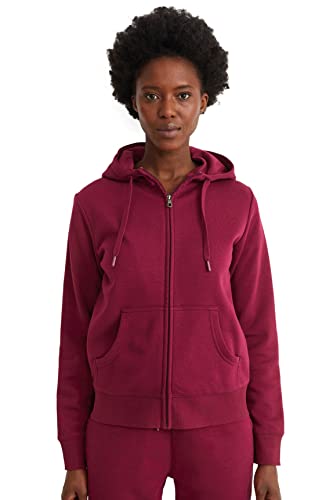 C&A Damen Hoody Sweatjacke Hoody Sweatjacket Unifarben Sweatshirts lila M