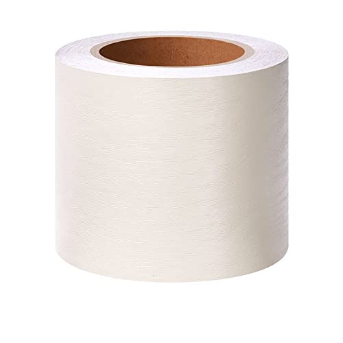 Bordure De Papier Peint Frise Murale Adhesive Bordure Papier Peint Frise Autocollante Pour Cuisine, Salle De Bains, Plafond, Salon, Chambre DéCoration Murale Grain De Bois Beige 15cm X 500cm Cover