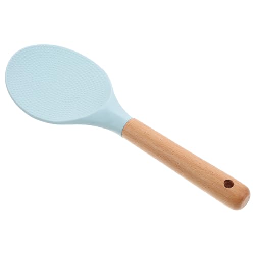Garneck Elegant Blue Rice Paddle Non Stick Pp Wood Small Portable for Everyday Use