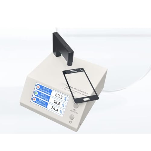 AMQYDT Medidor de transmisión de Lentes LS108A, medidor de Espectro de luz 3 en 1, comprobador de Tintado de Ventanas para Lentes de teléfonos móviles, IR 940 NM y 850 NM VL 550 NM