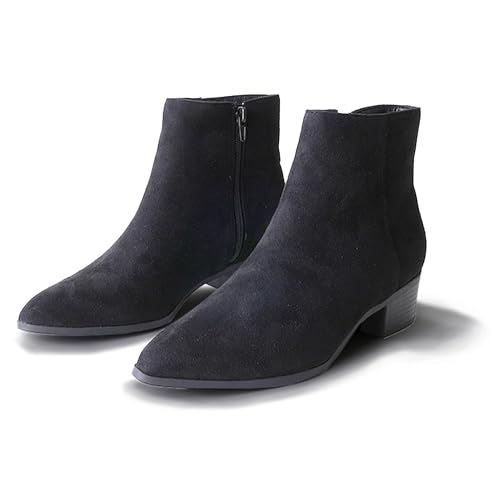 J. Adams Women's Viper Ankle Boots - Short Chunky Low-Heel Pointed-Toe Block Booties, Comfortable and Stylish for Everyday Wear4