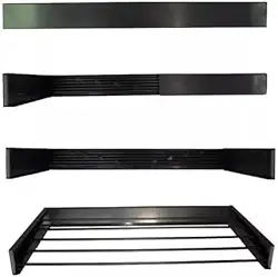 Varal de Parede Retratil Dobravel discreto 100 cm 6 varetas Preto