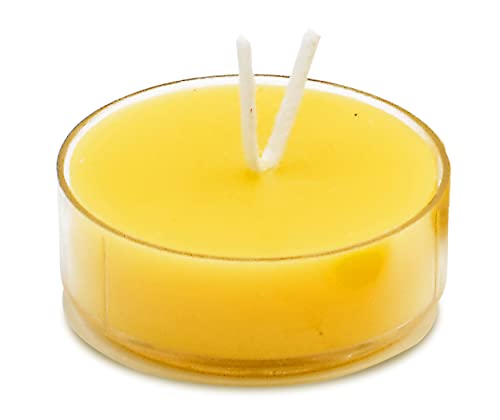 Ner Mitzvah Yaknehaz Tealight Candles - Pure Beeswax Yaknehaz Havdalah Tea Light Candles - Handmade Multi Wick Tea Candle - 1 Pack #TOP2