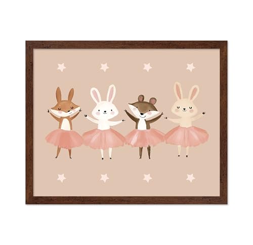 Monem Art Ballerina Animals Poster - Cute Nursery Print -