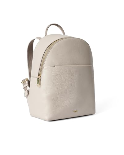 ECCO Medium Round Back Pack, Taupe Pebbled Leather2