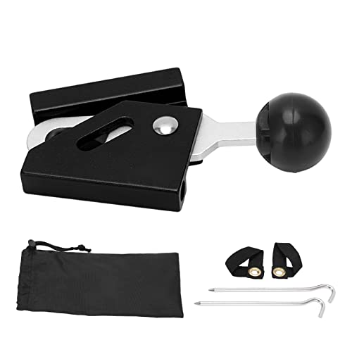 AJUNJIIL テントポールチップ、シングルテントサポートシンブル用、ロッドトップキャップ、釘固定バックル付き、交換用アクセサリー、耐久性のあるテント修理部品、取り付け簡単、軽量デジ (黒)