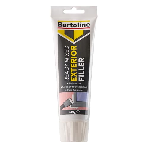 Bartoline Ready Mixed Exterior Filler Tube 330g – Weather-Resistant, No Shrinkage, Easy Application – Ideal for Outdoor Repairs