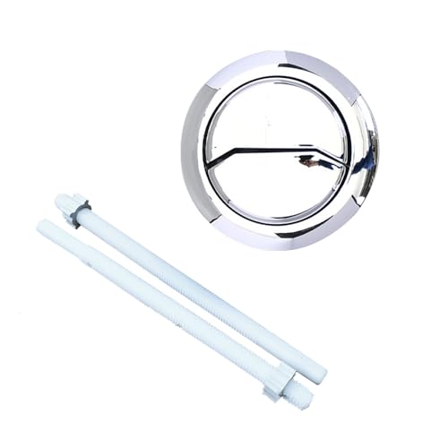 BE-TOOL 2PCS 60mm/2.3 inch Dual Push Flushing Toilet Button Replacement, Adjustable, Plastic, Chrome Plated