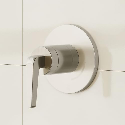 Signature Hardware 955146 Drea Single Handle Volume Control Valve Trim - Less Valve - Brushed Nickel
