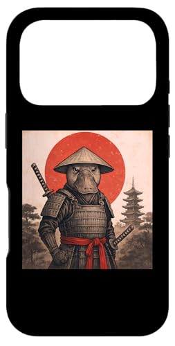 カモノハシ 武士 ヴィンテージ 和 浮世絵 動物 スマホケース iPhone 17 Pro 用