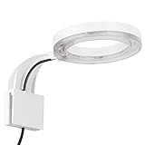 lvifloae Luz LED para acuario de 5W con clip, lámpara de ahorro de energía, minicuerpo de lámpara delgada, iluminación con rotación de 360°, sin parpadeo, no daña los ojos de los peces