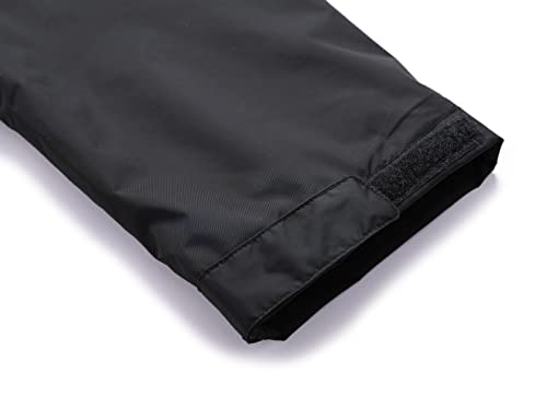 Lesies Men's Rain Jacket Lightweight Waterproof Raincoat With Adjustable Hooded Outdoor Hiking Windbreaker,Yy7247M-Black-M #TOP3