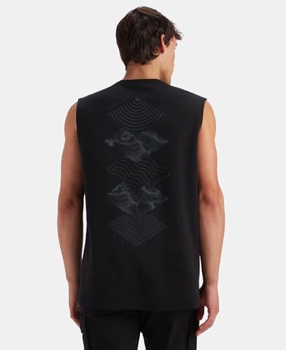 Image of Jockey MZ07 Men Super Combed Cotton Rich Graphic Print Oversized Tank Top