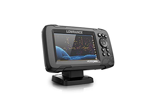 Lowrance Hook Reveal 5 Splitshot - 5-Inch Fish Finder With Splitshot Transducer, C-Map Contour+ Chart Card #TOP2