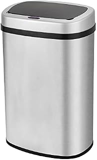 display4top Stainless Steel Automatic Touchless Kitchen Bathroom Sensor Bin,Trash Can,Touch Bin (58LRound)