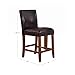 HomePop Parsons Leatherette Counter Height Chair 24-inch, Brown Faux Leather