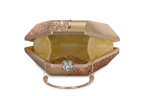 TOOBA Women's Handcrafted Beautiful Bling Box Clutch Bag - Image 5