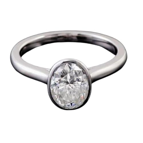 Alliance en moissanite et argent 925 massif pour femme éclatante