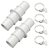YIBOZI Juego de conectores adaptadores de manguera de piscina para práctica conexión de manguera de filtro, accesorios de acoplamiento, adaptador de manguera