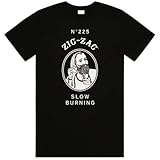 ZIG-ZAG Vintage Classic T-Shirt - Black, Large, 100% Cotton, Authentic Design