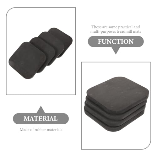 Pack de 4 Almohadillas para Cinta de Correr para Ejercicio, Tapete Protector de Piso, Absorben Choques y Reducen Ruido y Vibración 3.93 x 3.93 x 0.39 pulgadas miniatura 5