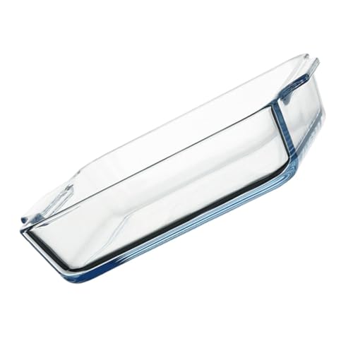 Homoyoyo Molde de Vidrio Ovalado para Horno con Asas Laterales Fuente Resistente al Calor para Pasteles Lasañas Verduras y Queso Apto para Microondas y Horno