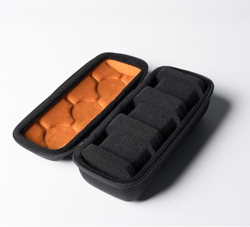 Image of Travel Watch Case Organizer Watch Box With Zipper Heavy Duty Portable Travel Friendly Case Fits all Wristwatches & Smart Watches Up To 60MM Compatible for Apple Watch (Black,3 Slots)