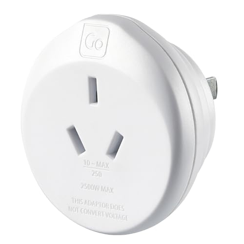 Go Travel Australia/China to USA Plug Adapter, Travel Adapter for Small Electrical Devices, Earthed Adapter, Travel Essentials for Australian and Chinese Travelers to North America
