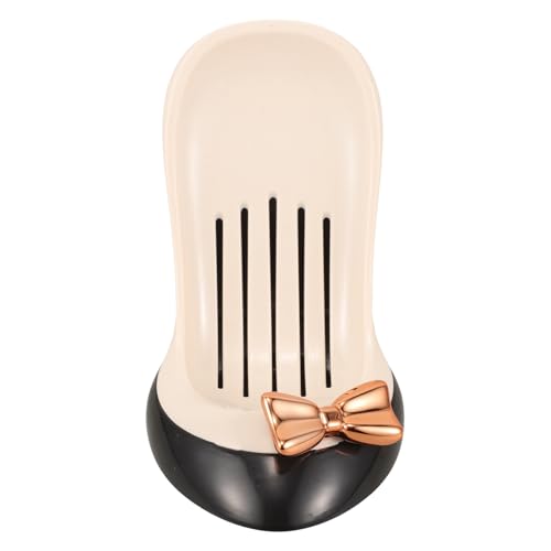Zerodeko Jabonera Ventosa para Baño Forma de Tacones Altos, Ligera Drenaje, Organizador Creativo de Plástico para Encimeras en Cocinas y Baños