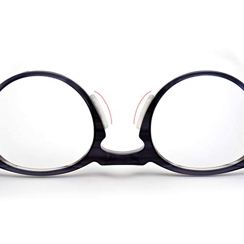 SMARTTOP Adhesive Nose Pad, 12 Pairs Eyeglass Nose Pads Stick On Silicone Anti-Slip for Glasses Sunglasses Thin Nose Pads Eyeglasses (6-Black & 6-Clear)