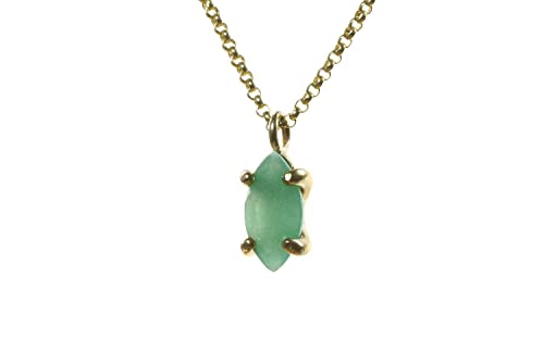 Collier aventurine marquise : bijou d'exception anémone délicate pour femme