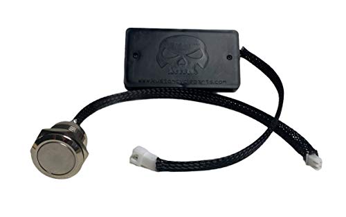 Kustom Cycle Parts Universal Garage Door Opener Remote Made to fit Harley Davidson Touring Models. Low Profile Button. Plug and Play. Made in the USA! (Chrome Button)
