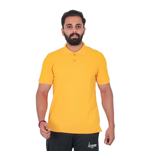 Image of VELOREX Men's Tshirts Polyester Solid Half Sleeves Sports Regula Fit Polo T Shirt for Men