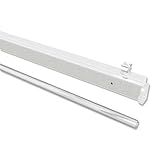 INTERDECO Paneelwagen Weiß aus Kunststoff mit Klettband für Gardinenschienen, Universal, 60 cm