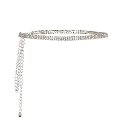 3 Rows of Rhinestone Silver