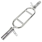 Max Strength 34' Triceps Bar For 2' Olympic Weight Plates Barbell with 2 X Spring Collars & Hammer Curl Barbell Chrome Weight Bar Triceps Bicep Triceps and Bodybuilding Weightlifting training