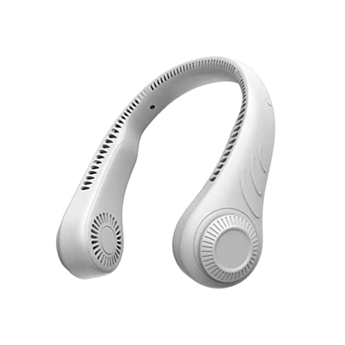Tragbarer Ventilator,Persönliche Nackenventilator 4000mah hängende persönliche Fan hängen ,USB Wiederaufladbare Kühllüfter, handfreier Gesichtslüfter for Innen im Freien, Sport, Büro ( Color : Weiß ) Cover