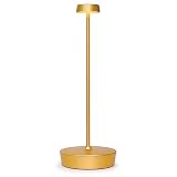 Barryca Cordless Outdoor Table Lamp, Rechargeable Portable LED Tabletop Light, Touch Dimming, USB-C,