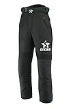 Cremallera YKK de doble capa en la parte inferior y en la rodilla, seis bolsillos exteriores Dos grandes bolsillos delanteros con velcro.