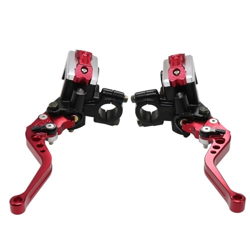 �o�C�N �u���[�L���o 7/8�C���`���j�o�[�T���I�[�g�o�C�����u���[�L�N���b�`�}�X�^�[�V�����_�[���U�[�o�[50cc-300cc�X�|�[�c�o�C�N�X�g���[�g�o�C�N�p �o�C�N �N���b�`���o(Red1)